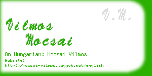 vilmos mocsai business card